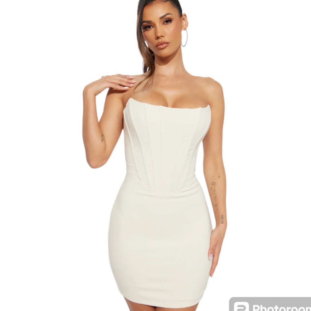 Fashion Nova White Mini Dress